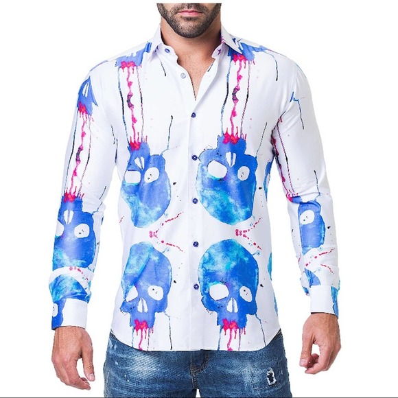 NWT Maceoo Fibonacci Trim Fit Shirt - Picture 1 of 4
